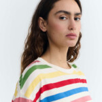 T-Shirt Emily Med Stripes med stripes von Thinking MU