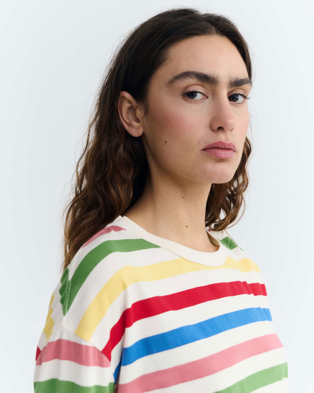 T-Shirt Emily Med Stripes med stripes von Thinking MU
