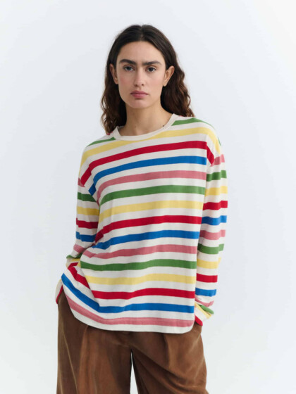 T-Shirt Emily Med Stripes med stripes von Thinking MU
