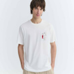 T-Shirt Zach Fisherman snow white von Thinking MU