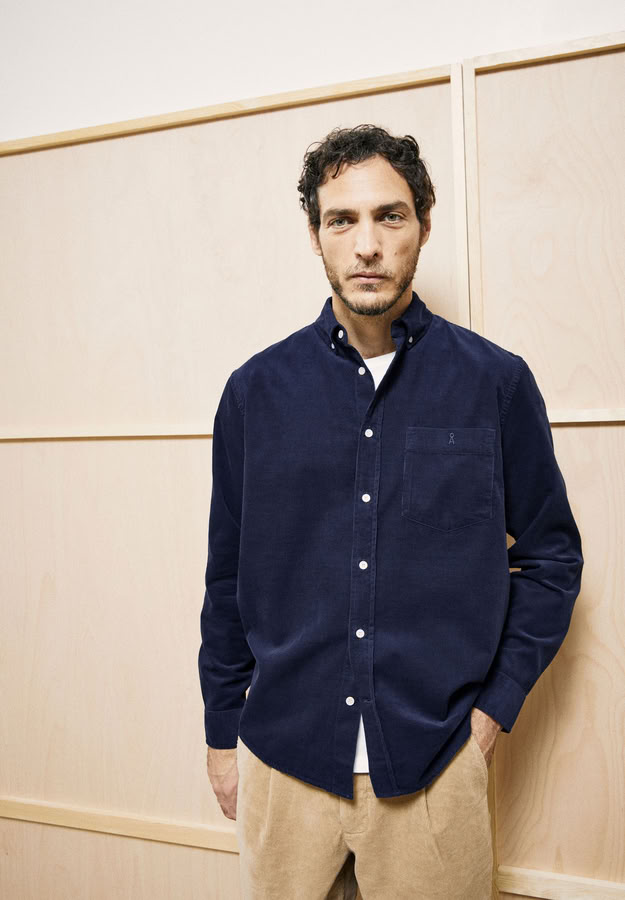 Hemd Corduroy Longsleeve tinted navy von Armedangels Hemd Corduroy Longsleeve tinted navy von Armedangels