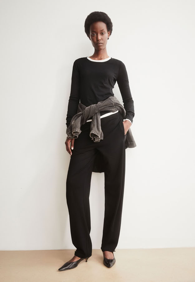Hose Basic Jersey Barrel black von Armedangels Hose Basic Jersey Barrel black von Armedangels