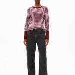 Longsleeve Einiaara Stripe moonlit lilac-velvet red von Armedangels Longsleeve Einiaara Stripe moonlit lilac-velvet red von Armedangels