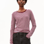 Longsleeve Einiaara Stripe moonlit lilac-velvet red von Armedangels Longsleeve Einiaara Stripe moonlit lilac-velvet red von Armedangels