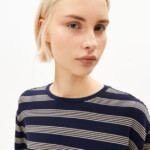 Longsleeve Marynaa Fine Stripe tinted navy-golden hay von Armedangels Longsleeve Marynaa Fine Stripe tinted navy-golden hay von Armedangels