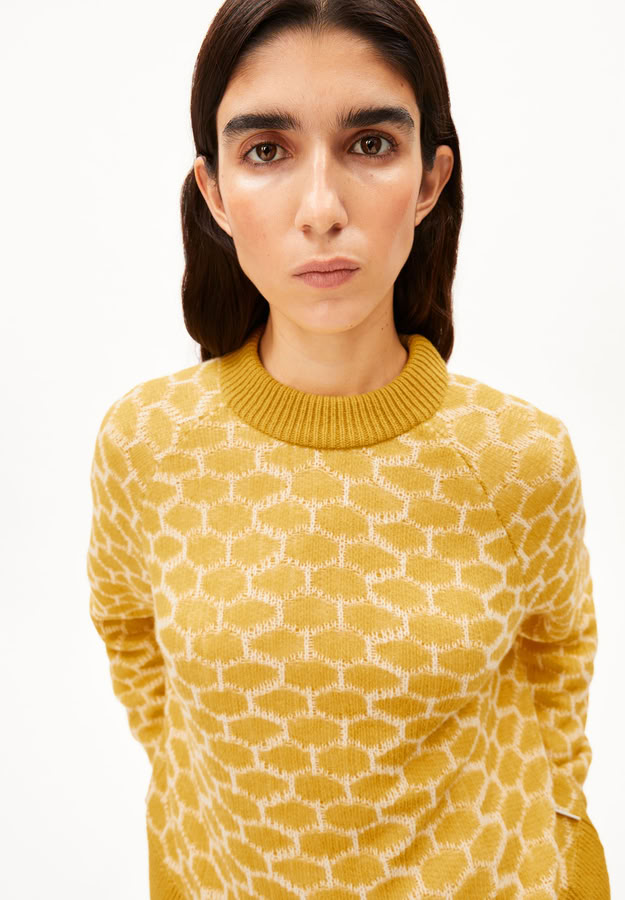 Pullover Wool Multi Dots Knit mosslace-oatmilk von Armedangels Pullover Wool Multi Dots Knit mosslace-oatmilk von Armedangels