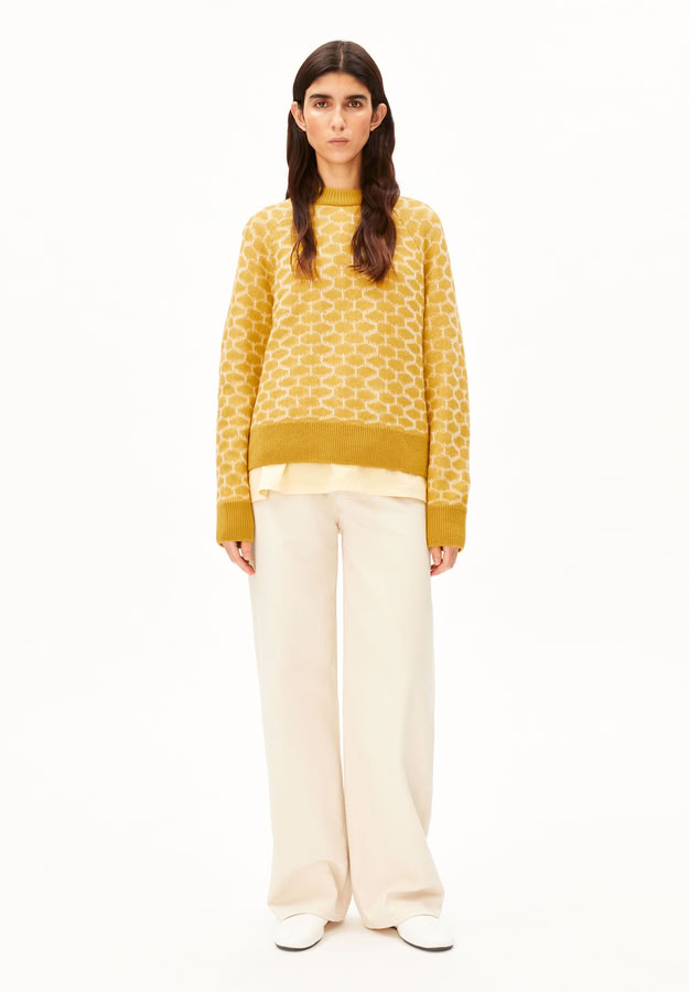 Pullover Wool Multi Dots Knit mosslace-oatmilk von Armedangels Pullover Wool Multi Dots Knit mosslace-oatmilk von Armedangels
