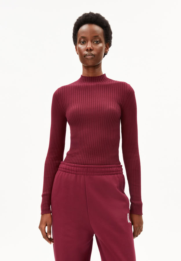 Rippstrick Alaania velvet red von Armedangels Rippstrick Alaania velvet red von Armedangels