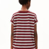T-Shirt Idaara Stripe velvet red-soft blue-undyed von Armedangels