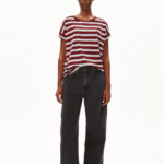 T-Shirt Idaara Stripe velvet red-soft blue-undyed von Armedangels T-Shirt Idaara Stripe velvet red-soft blue-undyed von Armedangels