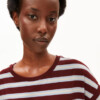 T-Shirt Idaara Stripe velvet red-soft blue-undyed von Armedangels