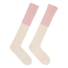 Kniestrümpfe Colourblock off white melange von Lanius
