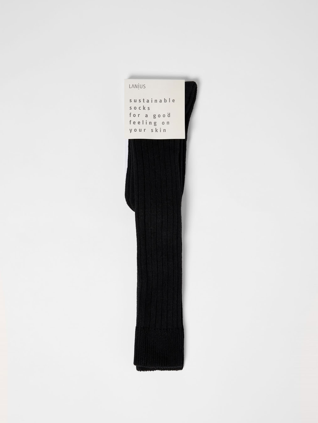 Kniestrümpfe mit Rippe black von Lanius