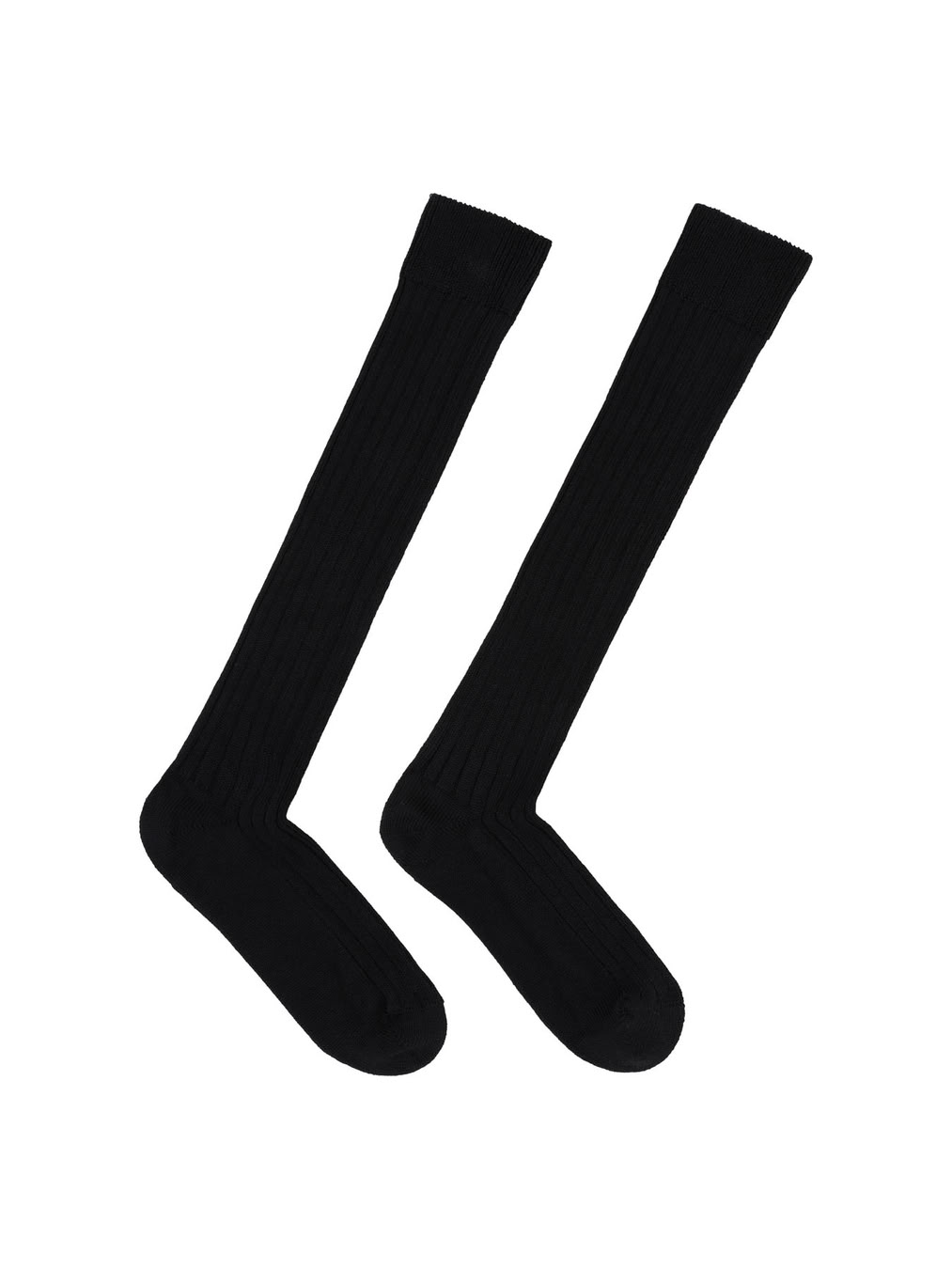 Kniestrümpfe mit Rippe black von Lanius
