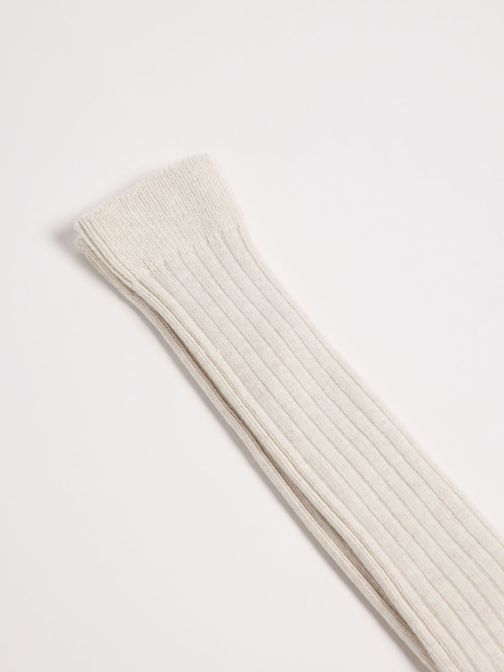Kniestrümpfe mit Rippe off white melange von Lanius
