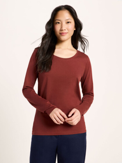 Langarmshirt red mahagony von Lanius