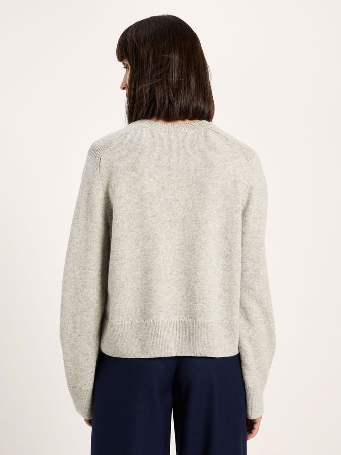 Pullover Cropped grey mel. von Lanius