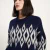 Pullover Norweger midnight/ grey mel. von Lanius