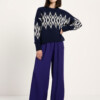 Pullover Norweger midnight/ grey mel. von Lanius