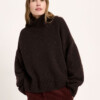 Pullover Oversize bitter chocolate tweed von Lanius