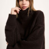 Pullover Oversize bitter chocolate tweed von Lanius