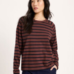 Raglanshirt Langarm bitter chocolate / black von Lanius Raglanshirt Langarm bitter chocolate / black von Lanius