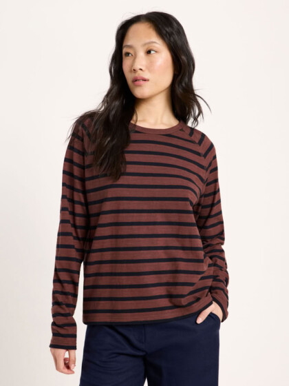Raglanshirt Langarm bitter chocolate / black von Lanius