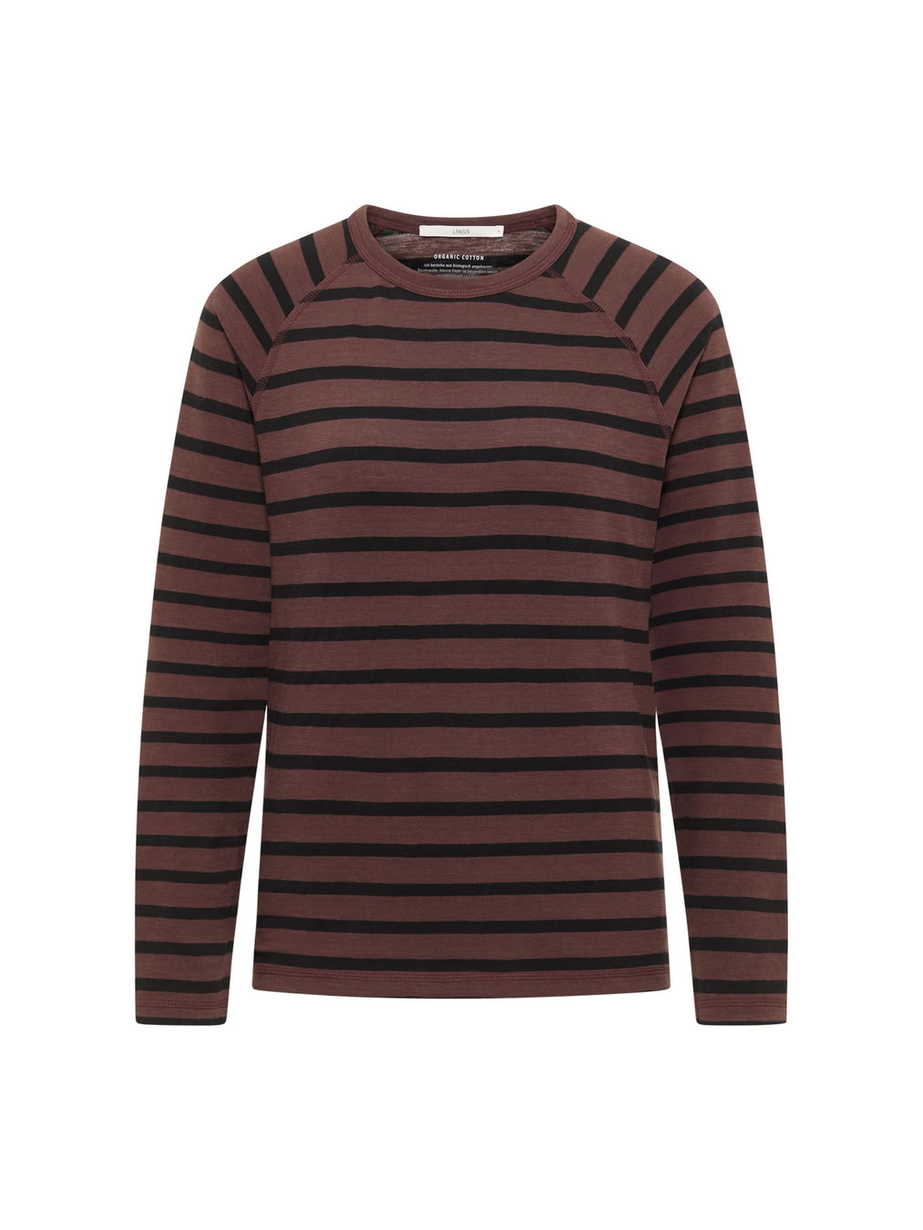 Raglanshirt Langarm bitter chocolate / black von Lanius Raglanshirt Langarm bitter chocolate / black von Lanius