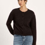 Strickjacke Boxy bitter chocolate tweed von Lanius Strickjacke Boxy bitter chocolate tweed von Lanius