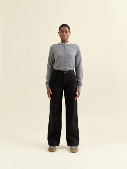 Hose Dew Flared Paper Touch – French Pockets black von DAWN Hose Dew Flared Paper Touch - French Pockets black von DAWN