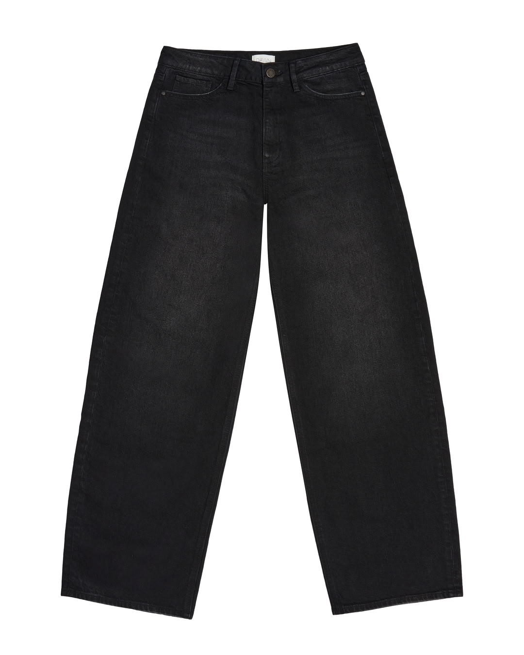 Jeans Ash Barrel Leg Minimal Stretch black denim von DAWN