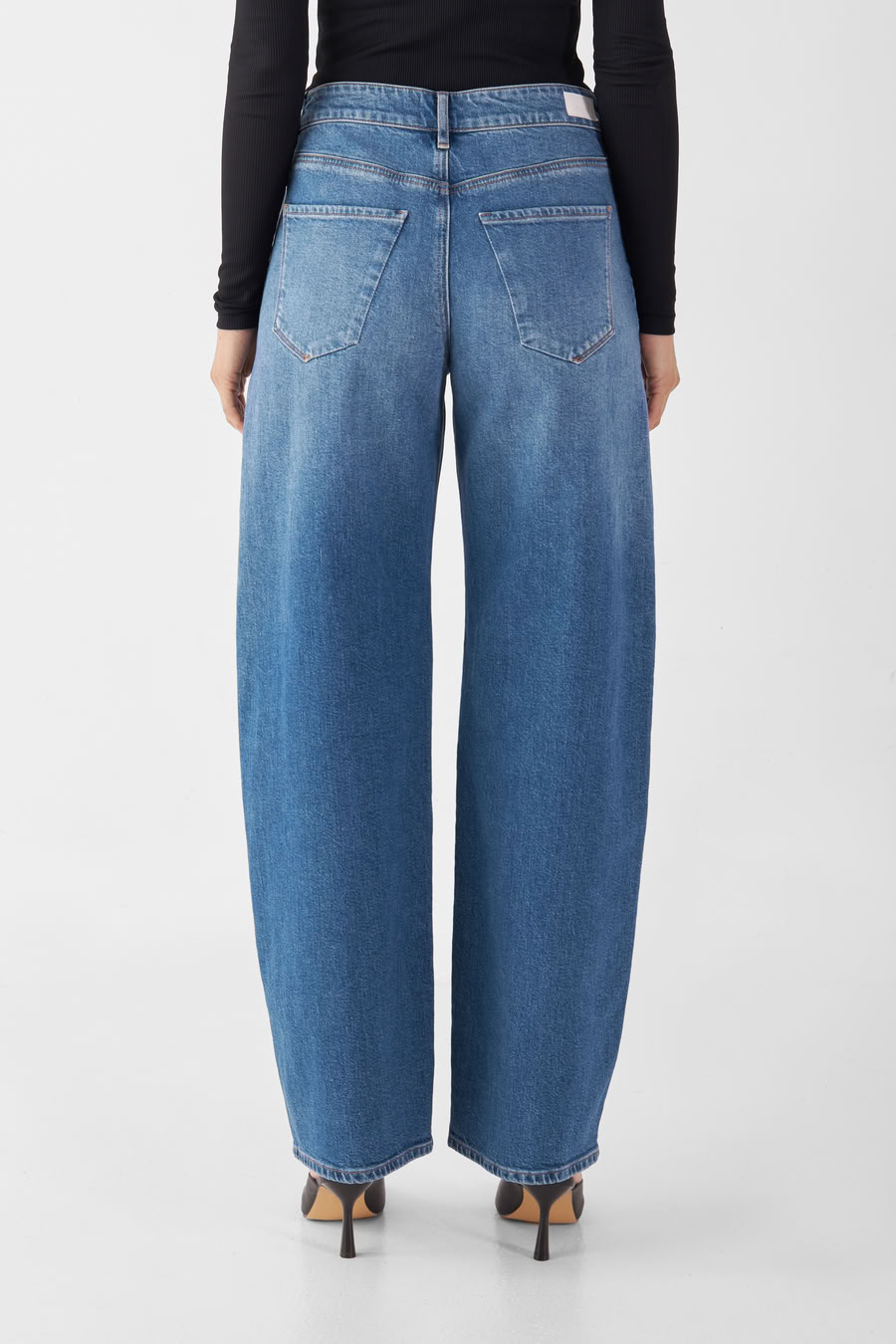 Jeans Ash Barrel Leg Minimal Stretch medium blue von DAWN