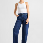 Jeans Blink Wide Barrel Soft Denim - Classic dark blue von DAWN