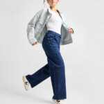 Jeans Blink Wide Barrel Soft Denim - Classic dark blue von DAWN