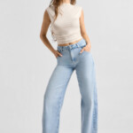 Jeans Blink Wide Barrel Soft Denim - Classic light blue von DAWN