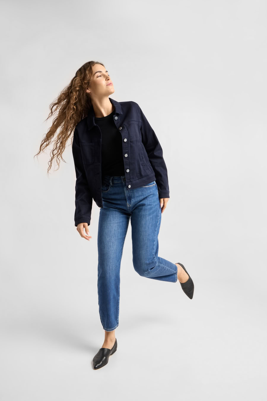 Jeans Stardust O-Shape Soft Denim - Classic medium blue von DAWN