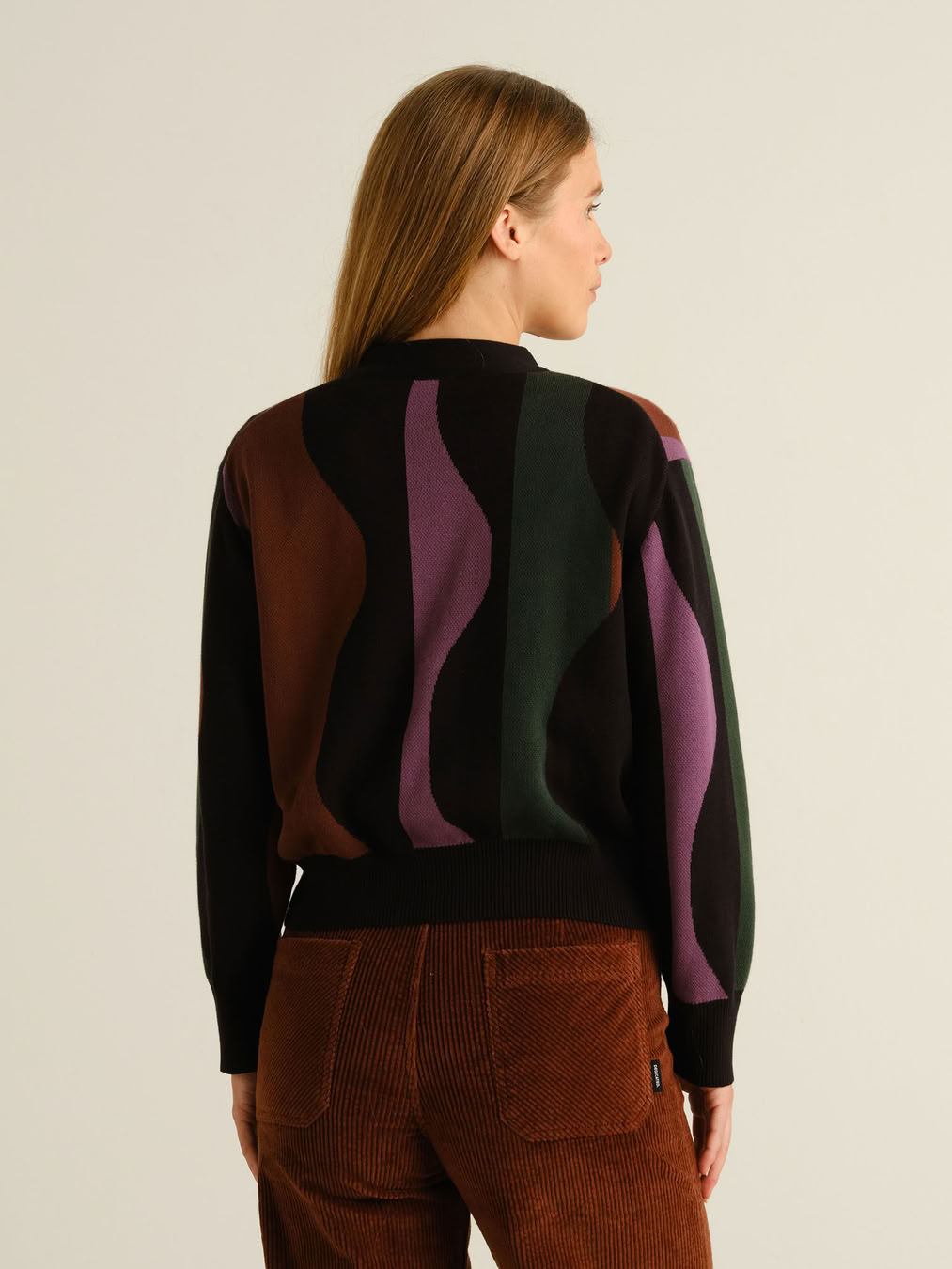 Cardigan Kanan Wavy Stripe multi color von Dedicated. Cardigan Kanan Wavy Stripe multi color von Dedicated.