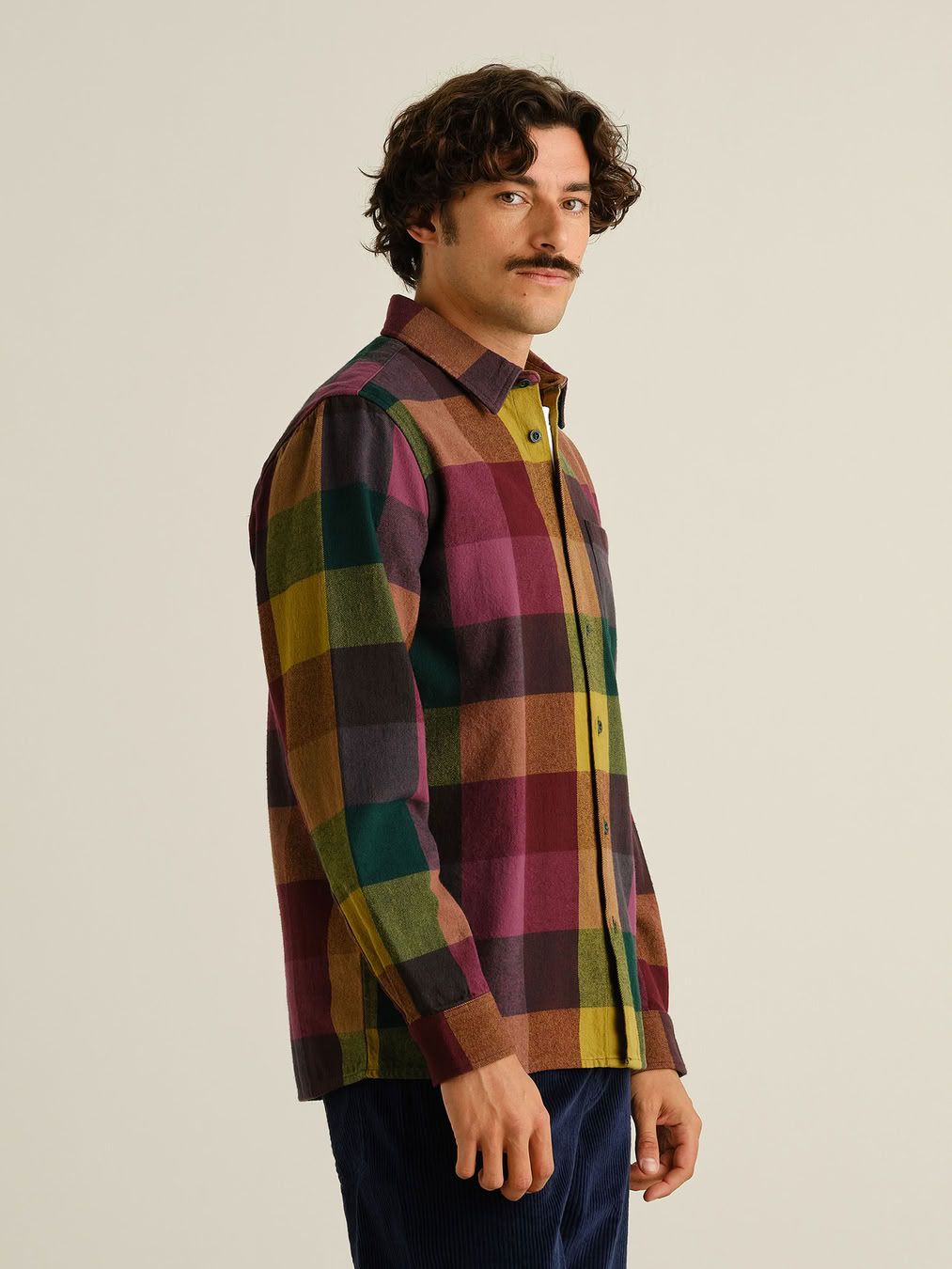 Hemd Rute Flannel Check Bold multi color von Dedicated.