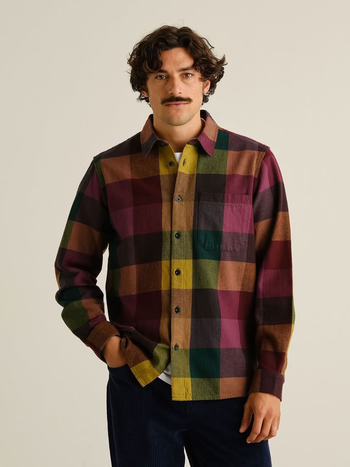 Hemd Rute Flannel Check Bold multi color von Dedicated.