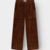 Hose Workwear Vara Corduroy cappuccino brown von Dedicated.