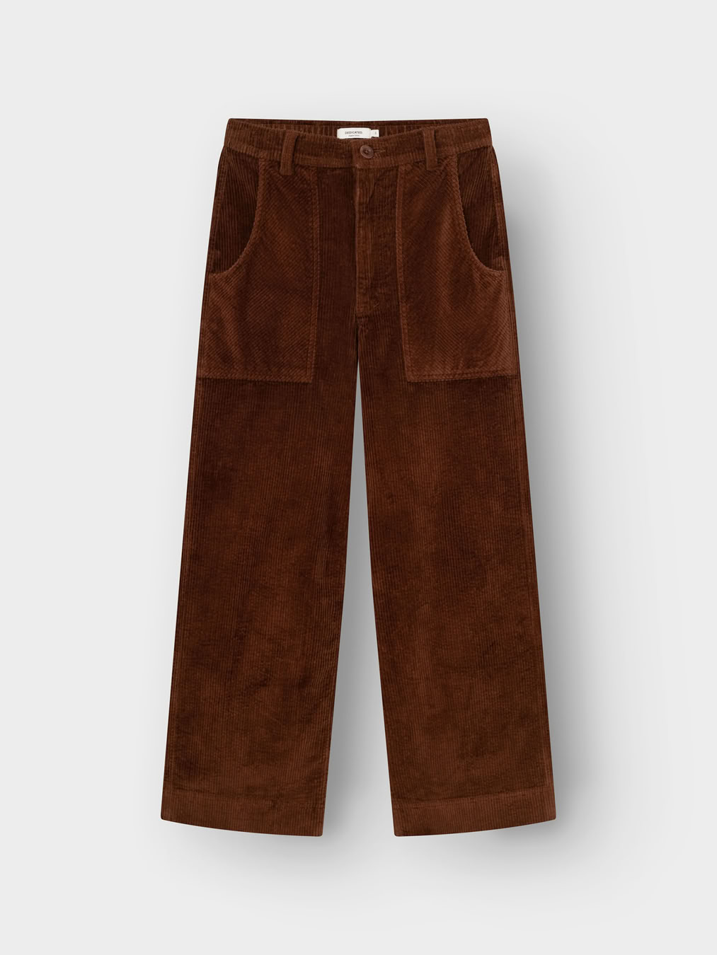 Hose Workwear Vara Corduroy cappuccino brown von Dedicated.