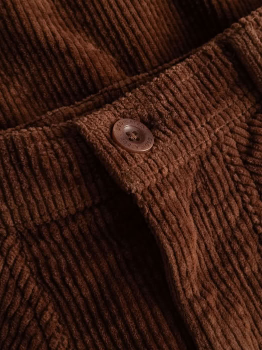Hose Workwear Vara Corduroy cappuccino brown von Dedicated.