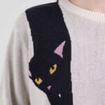 Pullover Arendal Long Cat vanilla white von Dedicated.