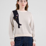 Pullover Arendal Long Cat vanilla white von Dedicated.