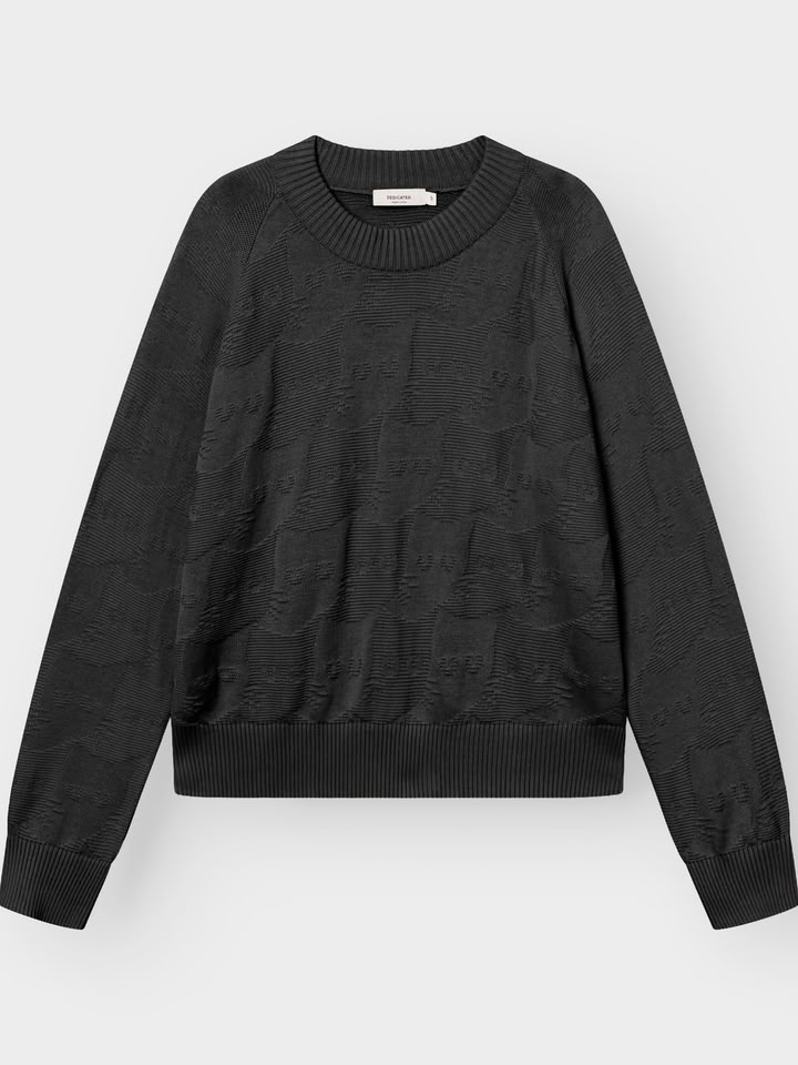 Pullover Husie Pepita Cats Knit black von Dedicated.