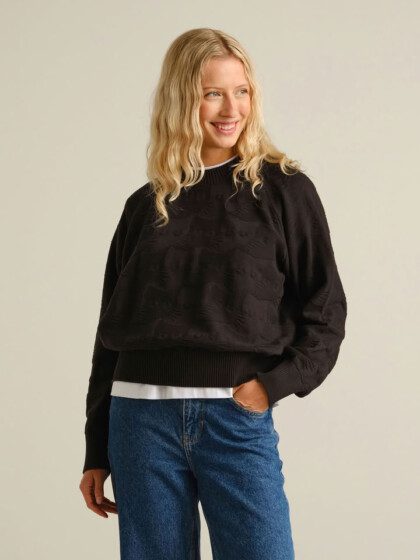Pullover Husie Pepita Cats Knit black von Dedicated.