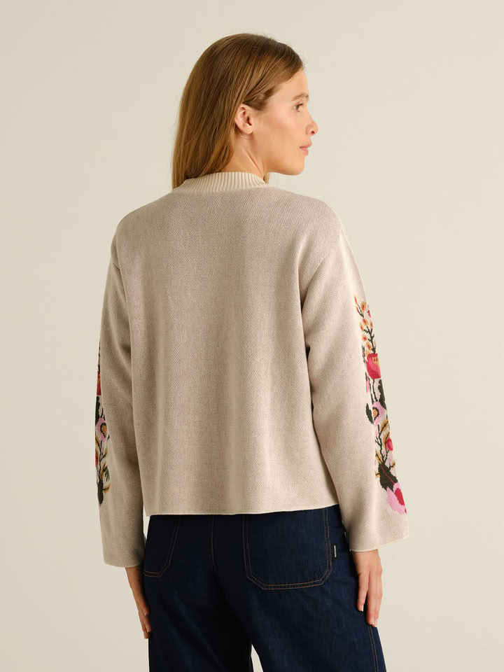 Pullover Limhamn Folk Flower vanilla white von Dedicated. Pullover Limhamn Folk Flower vanilla white von Dedicated.