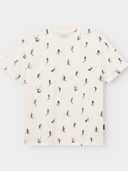 T-shirt Stockholm Ski Team AOP whisper white von Dedicated.