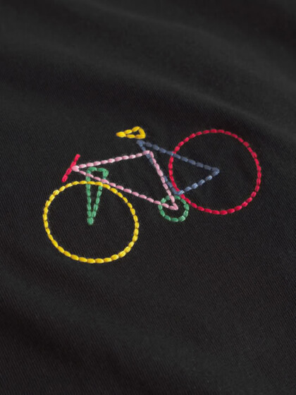 T-shirt Stockholm Small Paper Cut Bike black von Dedicated.