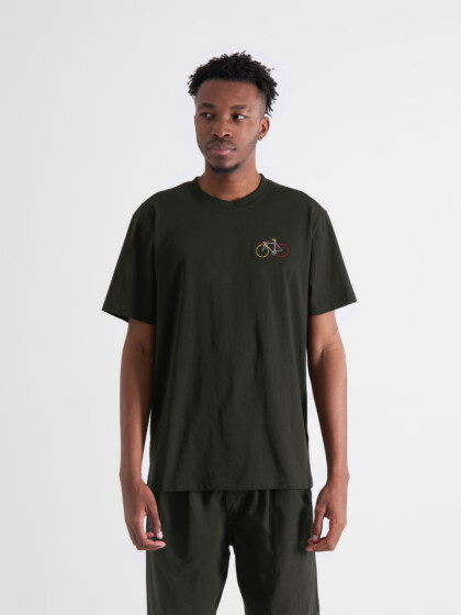 T-shirt Stockholm Small Paper Cut Bike black von Dedicated.